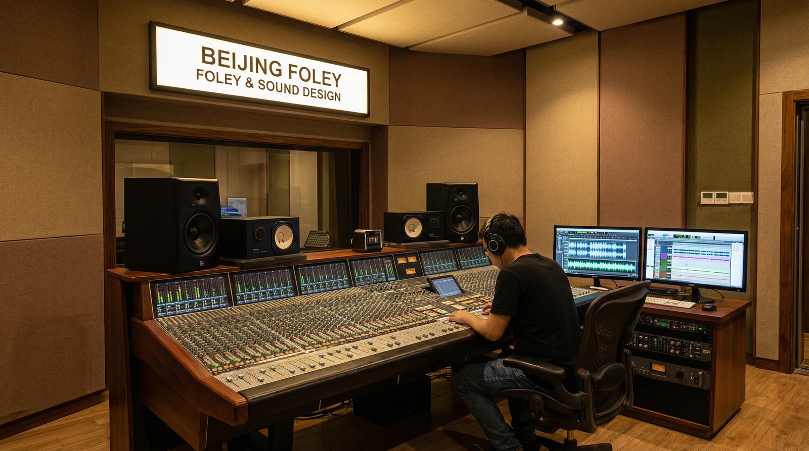 歪歪漫画专业录音棚音效制作现场