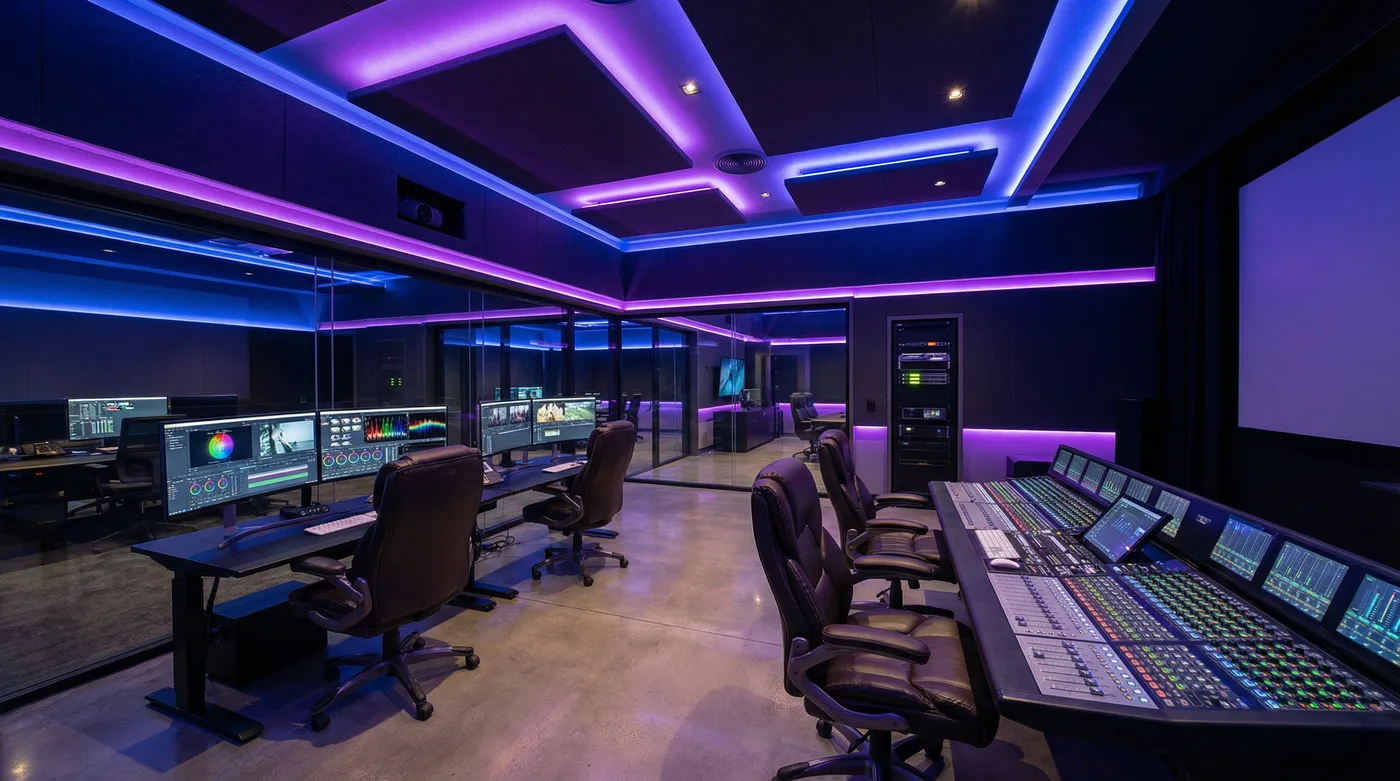 歪歪漫画后期制作工作室内景