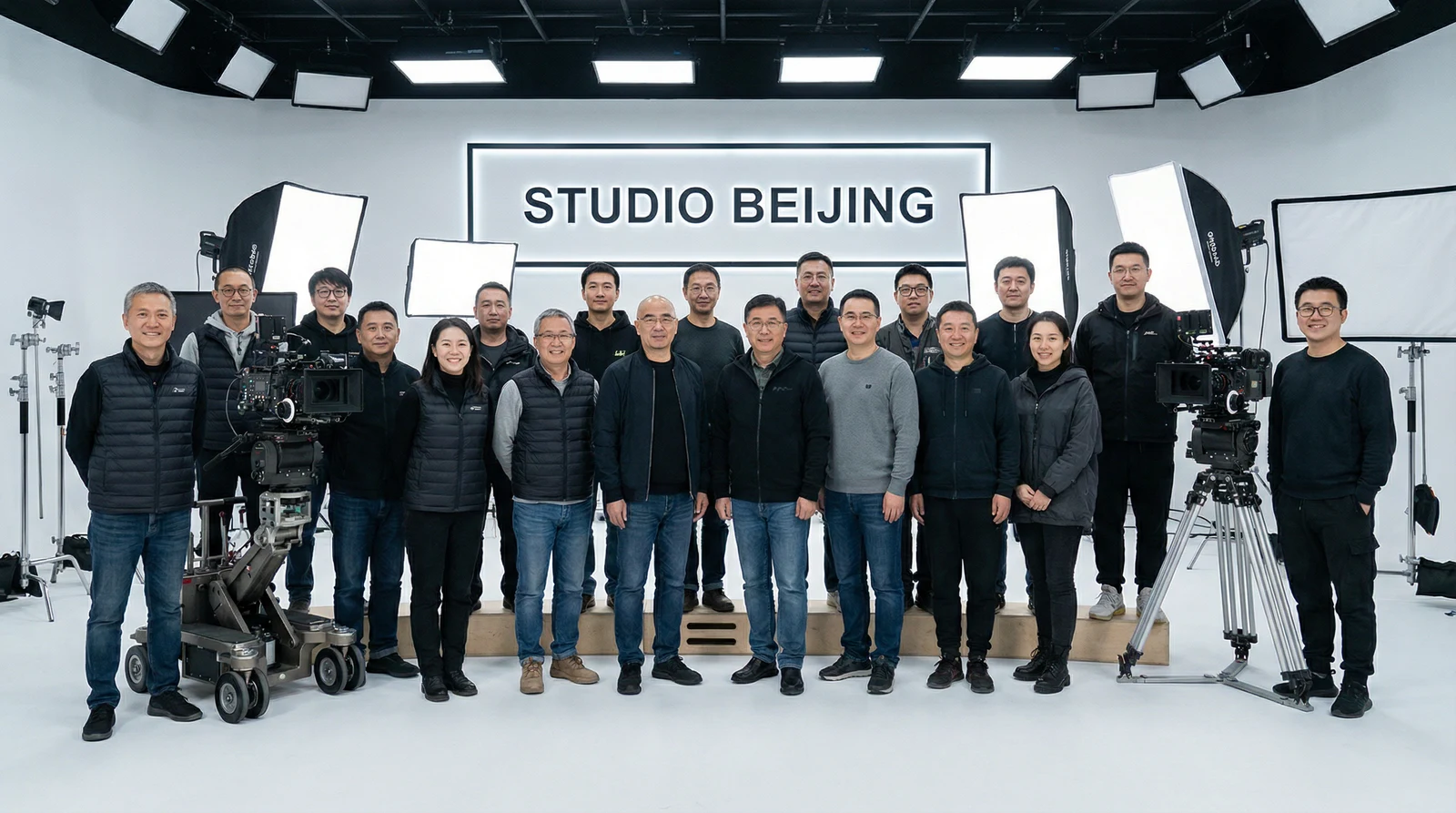 歪歪漫画专业影视制作团队合影